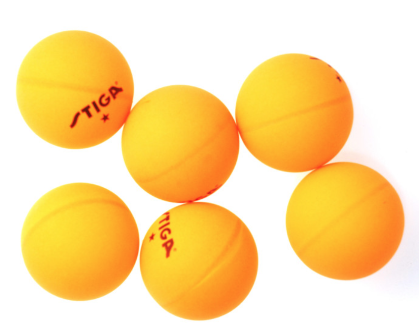 STIGA 1 Star Balls - Orange 6 Pack